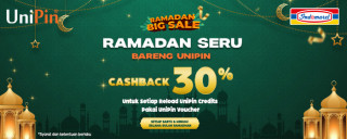 Ramadan Seru Bareng UniPin – Dapatkan Cashback 30% setiap Reload UniPin Credits pakai UniPin Voucher